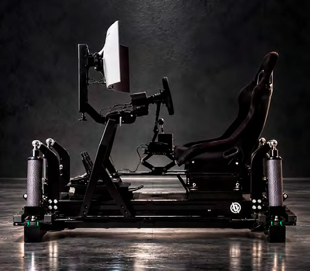 Vorteccia GT Pro motion platform with actuators under the cockpit